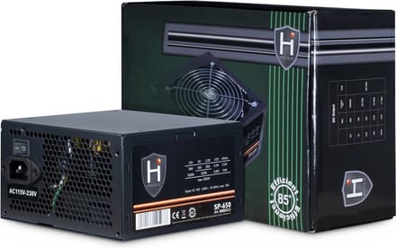 Inter-Tech HiPower SP-650 Voeding - 650 Watt - 120 mm - ATX 2.4 - 80 Plus