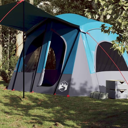 Vidaxl Tente de Camping, 5 Personnes, Bleue, Imperméable