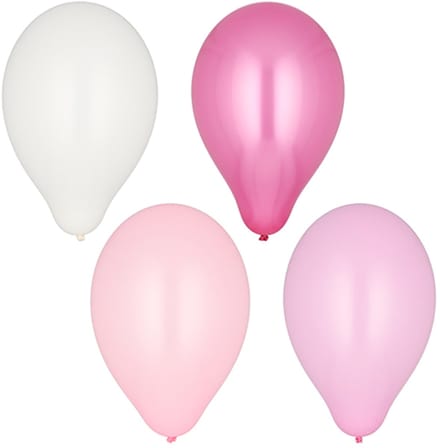 5x 16 Ballonnen Ø 25 cm assorti kleuren Pink-Mix