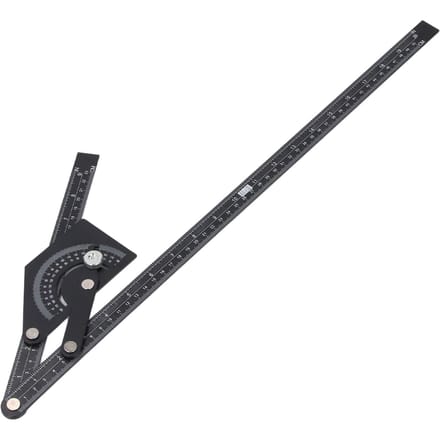 Rapporteur d'angle universel 0180 degrés en aluminium outil de menuiserie black