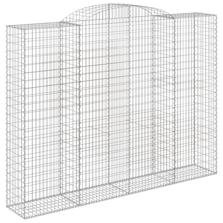 vidaXL - Schanskorf - gewelfd - 300x50x220/240 - cm - gegalvaniseerd - ijzer