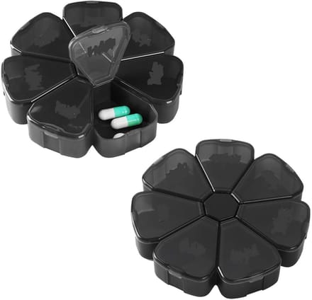 Dailygoods- Pillendoos 7 Dagen - Grote Vakken - 2 Stuks - Draagbare