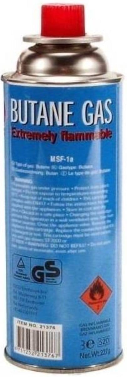 Lifetime Butaangaspatronen - 227 g - Voor diverse gasapparaten - Set van 4 stuks