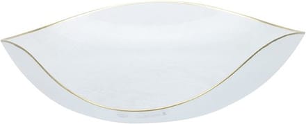 BRICARD SIS FRUITSCHAAL | DRIEHOEK 40 CM TRANSPARANT - GOUD
