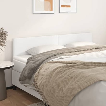 vidaXL - Hoofdborden - 160x5x78/88 - cm - kunstleer - wit