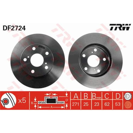 Remschijf TRW DF2724