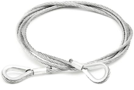 Sterke Staalkabel met Ogen en Kabelkousen 6mm Diameter, 3 Meter Lang
