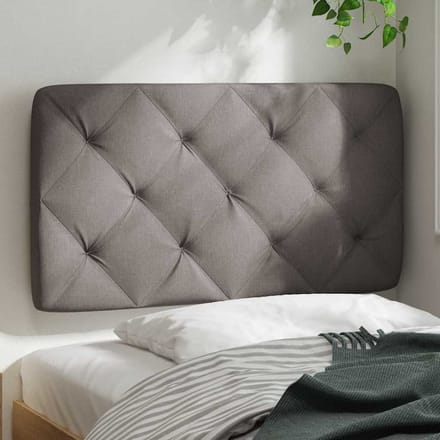 vidaXL - Hoofdbordkussen - 80 - cm - stof - taupe