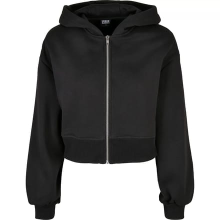 Urban Classics - Short Oversized Zip Jacket - L - Zwart