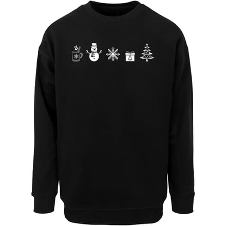 Merchcode - Christmas Elements Crewneck sweater/trui - M - Zwart