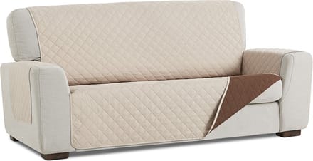 Belmarti Duo bankbeschermer - 110 cm - Beige/Bruin