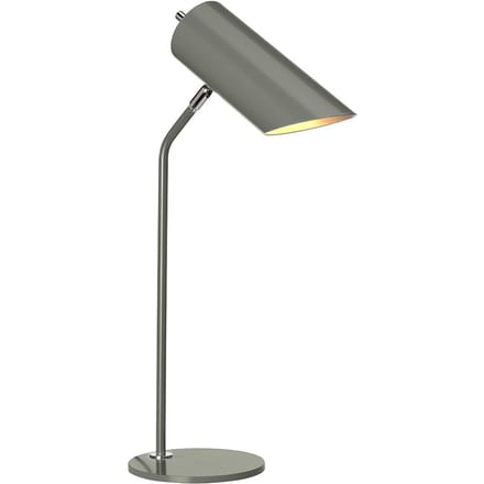 Moderne Tafellamp - Steady Lighting - Metaal - Modern - E27 - L: 31.1cm - Voor Binnen - Woonkamer - Eetkamer - Grijs