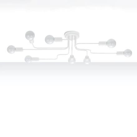 Sollux Lighting Plafondlamp Vector - E27 - wit - staal - 15.5x103x56cm