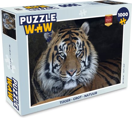 Puzzel Tijger - Grot - Natuur - Legpuzzel - Puzzel 1000 stukjes volwassenen