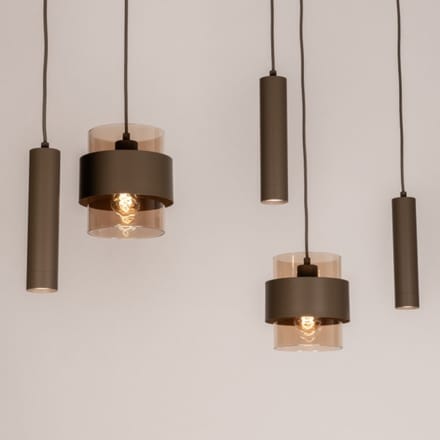 Lumidora Hanglamp 75532 - EIXAMPLE - 5 Lichts - E27 - Bruin - Metaal