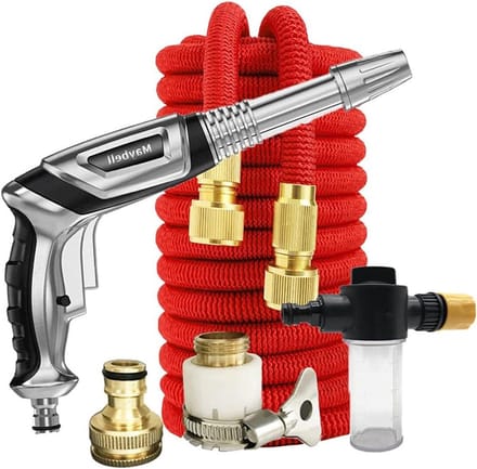 Uitbreidbare Tuinslang - Flexibele Waterslang - Auto Wassen - Lekvrij Messing - 76 Meter - Rood