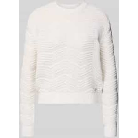 Gebreide pullover met geribde boorden