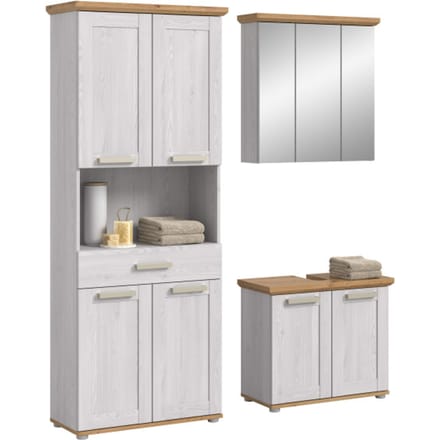 Moderne Badcombinatie - Functioneel Design - Grote Spiegelkast - FSC® Hout - 159x187x34cm