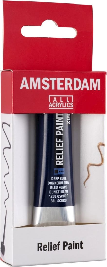 Amsterdam Relief Verf 20 ml Donkerblauw 502