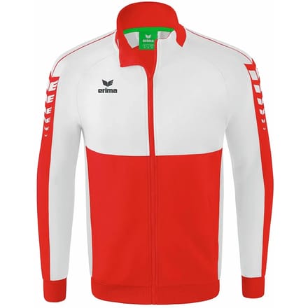 Erima Six Wings Worker Jack Heren - Wit / Rood | Maat: M