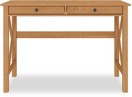 Bureau ADRIAN met 2 lades van massief hout – eikenkleurig