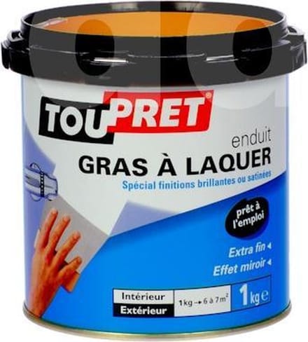 TOUPRET 1KG - Speciale coating lakplamuur voor glanzende oppervlakken - Geeft Spiegeleffect