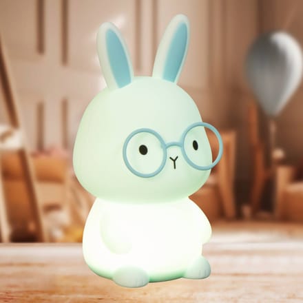 FH Lighting LED-batterijlamp Felix, blauw, hoogte 13 cm, siliconen