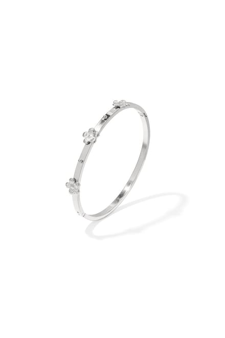 Bangle met bloemdetails