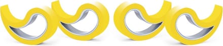Deurstopper Set - Raamstopper Wig - Tochtvrij Houden - Soepel Duurzaam Elastisch - 4 stuks - Geel