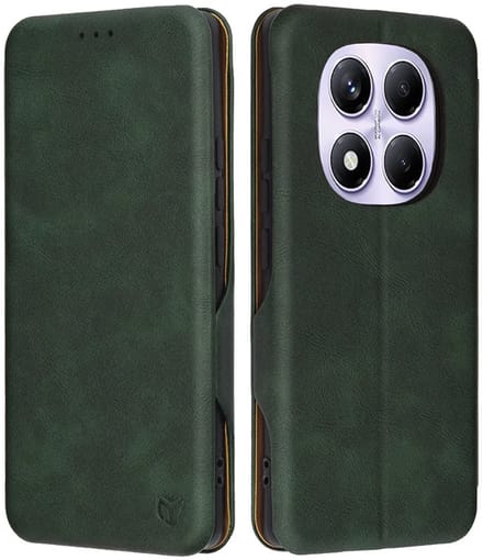 Hoesje geschikt voor Xiaomi Redmi Note 14 Pro 4G - Techsuit Safe+ Book Wallet Case - Donkergroen