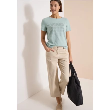 Shirt met korte mouwen in burnout-look
