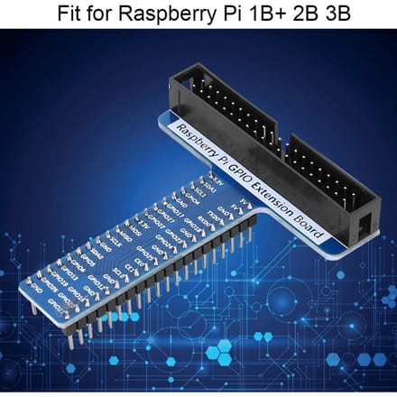 2 pièces 2x20 broches 40 broches Type T Accessoires de carte d'extension GPIO Convient pour Raspberry Pi 1b 2B 3B