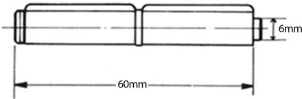 Scharnier 60 mm, stalen profiel, lasbaar, met verwijderbare pen