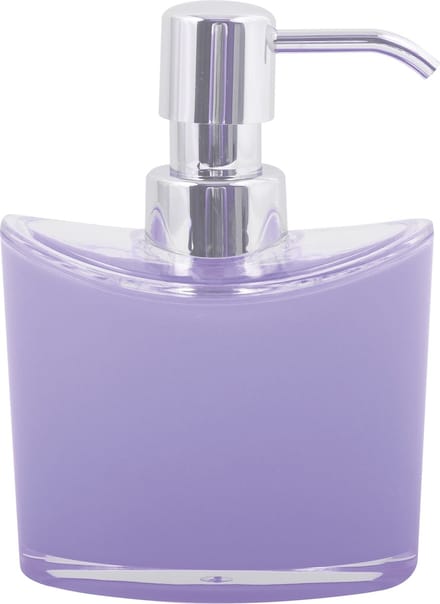 MSV Zeeppompje/dispenser Aveiro - PS kunststof - lila paars/zilver - 11 x 14 cm - 260 ml