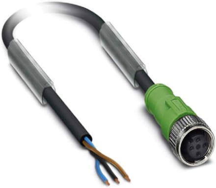 Sensor Kabel - Aandrijfsnaar - Industriële Automatisering - M12 Connector - 5 Meter - Zwart