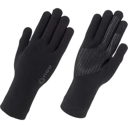 AGU Merino Knit - Fietshandschoenen - Unisex - Waterdicht en Ademend - Naadloos - Siliconen Grip - Merino Wol - Zwart - XL