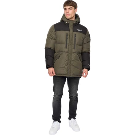 Crosshatch Heren Polyester Puffer Jacket (Groen)