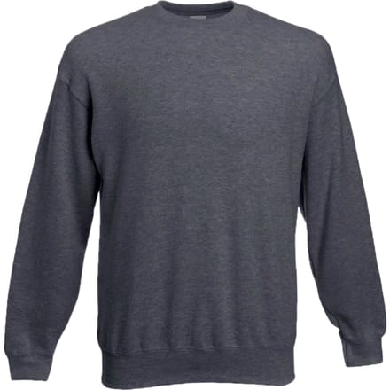 Fruit Of Loom Heren Klassiek 80/20 set-in Sweater (Donker Heather Grijs)