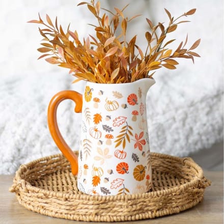 Something Different - Autumn Leaves and Pumpkins Ceramic Bloemenkan