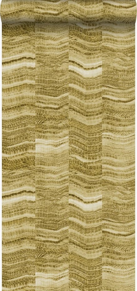 Origin Wallcoverings behang marmer motief okergeel - 53 cm x 10.05 m - 337247