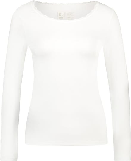 RJ Thermo Dames Shirt Lange Mouw met Kant Wolwit M