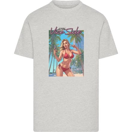 Mister Tee - Vice Side Oversize Heren Tshirt - XS - Grijs