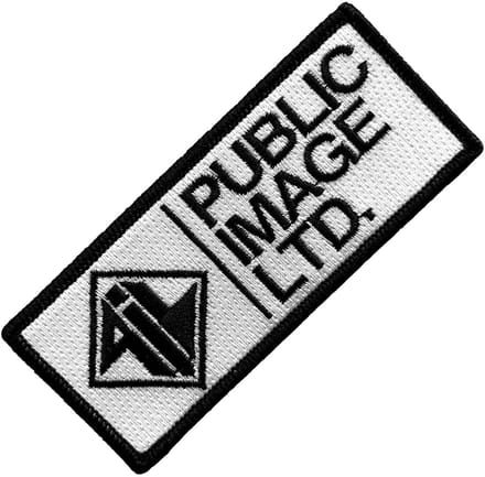 Pil Public Image Ltd - New Logo Stacked Text Patch - Wit/Zwart