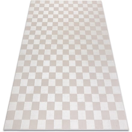 Kleden Rugsx Tapijt AURA EB112 crème - Schaakbord, structureel 80x150 cm