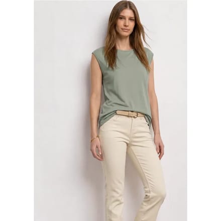 Basic shirt met boothals