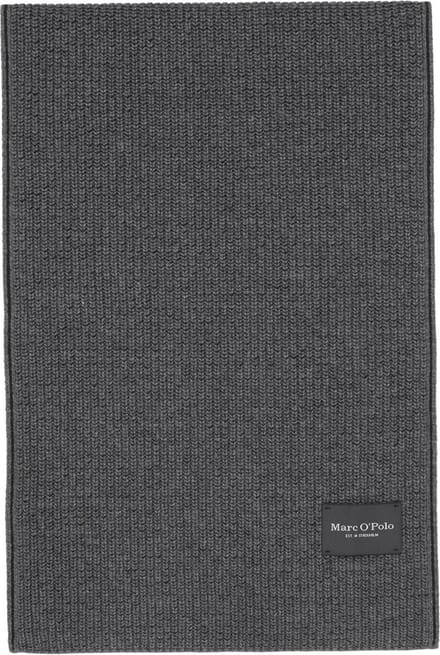 Marc O'Polo Sjaal Knitted Scarf Testimonial Campaign Graphite Grey Melange Donkergrijs