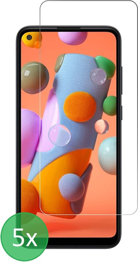 Geschikt Voor: Samsung Galaxy M11 - 5x Screenprotector - screen protector - glas - bescherm - beschermglas