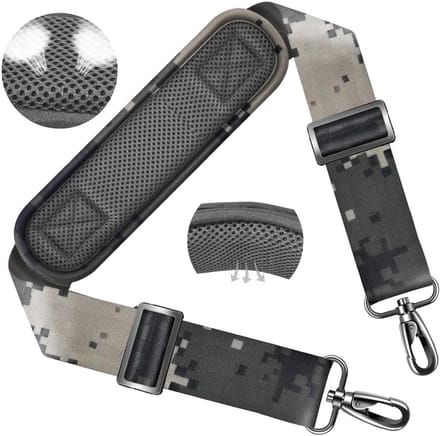 Schouderband - Verstelbare band - Bagage dragen - Extra dikke schouderpad - 58 inch - camouflage grijs