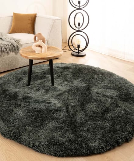 Shaggy vloerkleed rond - Meadow blauw 250