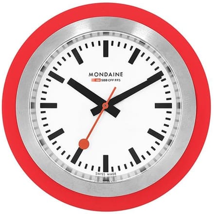 Mondaine Globe clock M660.30335.16SBP - Siliconen - Rood - 60mm